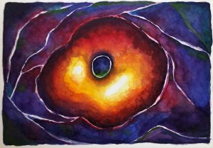 Sam Amberg Black Hole Event Horizon Watercolor